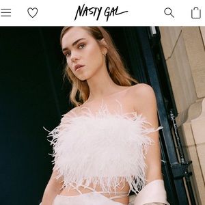 White Feather Corset Top